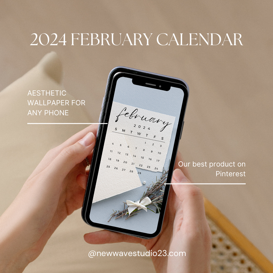 Free February Calendar Wallpaper (2024)